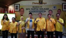 fhoto : walikota dan wakil walikota pagar alam h ludi oliansyah dan hj bertha hadiri musda vi dpd partai golkar pagar alam