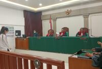 Saat Hakim ketua bacakan putusan sela disidang PN Palembang, Kamis (8/10/2026)