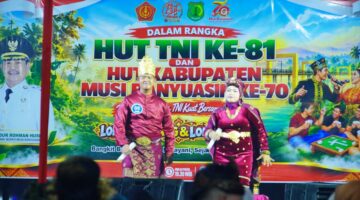 Rawat Budaya, Perkuat Persaudaraan: Senjang dan Gaplek Meriahkan HUT TNI-Muba