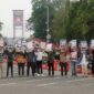 EcoVoice Palembang menggelar aksi kampanye di Bundaran Air Mancur, Palembang, Minggu (11/10/2026),