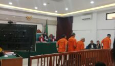 Foto para terdakwa saat jalani sidang di PN palembang beberapa hari yang lalu.