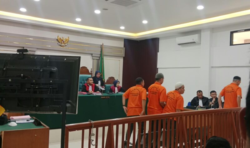 Foto  para terdakwa saat jalani sidang di PN palembang beberapa hari yang lalu.