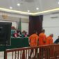 Foto  para terdakwa saat jalani sidang di PN palembang beberapa hari yang lalu.