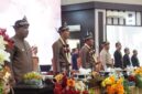 Foto saat gubernur Sumsel H. Hermanderu menghadiri acara Perayaan HUT OKI ke-81 di rapat paripurna DPRD OKI