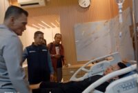 Wartawan Tribun Sumsel Rahmad Kurniawan dirawat di RS Bhayangkara Palembang.