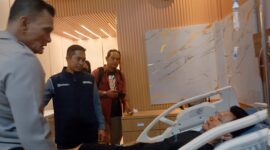 Wartawan Tribun Sumsel Rahmad Kurniawan dirawat di RS Bhayangkara Palembang.