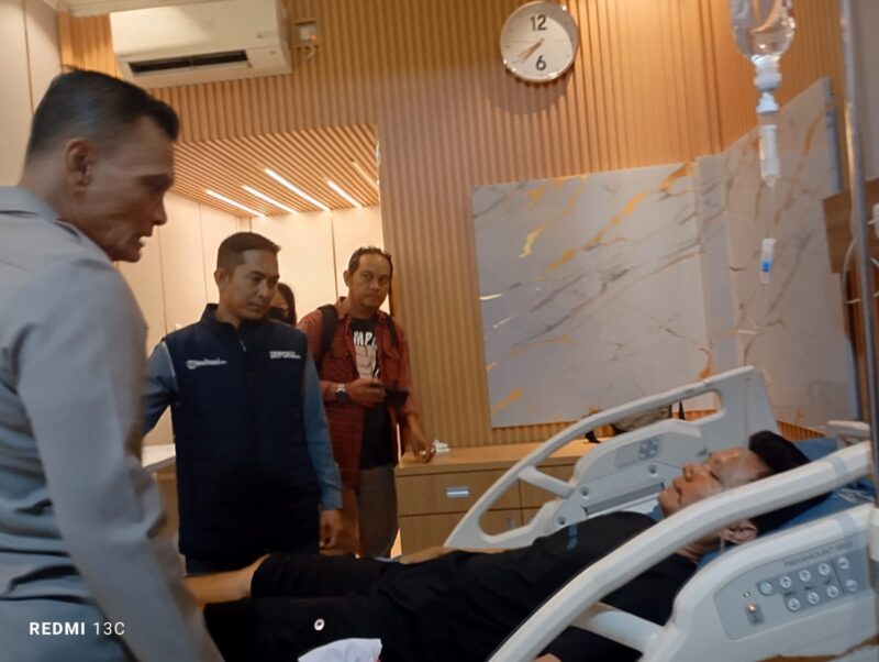 Wartawan Tribun Sumsel Rahmad Kurniawan dirawat di RS Bhayangkara Palembang.
