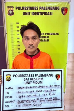 Kecanduan Judi Slot, Pria di Palembang Curi Saldo E-Money Teman Rp2,8 Juta