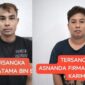Kedua tersangka saat diamankan. Foto: dokumen polisi.