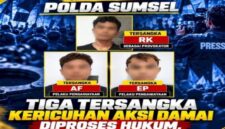 Ketiga terduga pelaku diamankan. Foto: dokumen polisi.