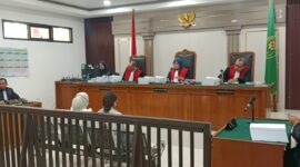 Saat dua terdakwa dihadirkan disidang PN Tipikor Palembang, Senin (19/10/2026)