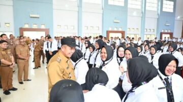fhoto : pembukaan orientasi pengenalan nilai dan etika pppk dilingkungan pemkot pagar alam