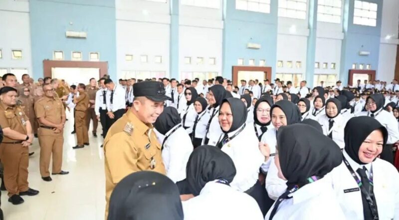fhoto : pembukaan orientasi pengenalan nilai dan etika pppk dilingkungan pemkot pagar alam