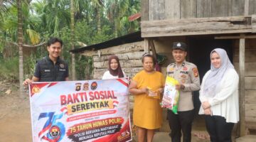 Polres Empat Lawang Laksanakan Bakti Sosial Serentak dalam Rangka Hari Jadi ke-75 Humas Polri