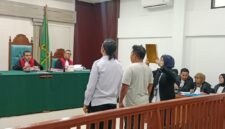 Foto dua orang saksi dihadirkan disidang di PN palembang Senin (19/10/2026)