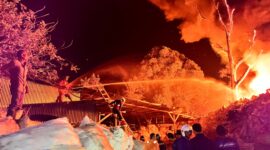 fhoto (ist/dok) : salah satu gedung barang bekas di kota pagar alam hangsu terbakar