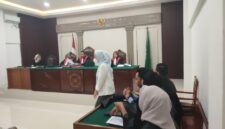 Suasana persidangan di Pengadilan Negeri (PN) Palembang saat terdakwa menjalani sidang, Rabu (21/10/2026).