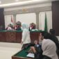 Suasana persidangan di Pengadilan Negeri (PN) Palembang saat terdakwa menjalani sidang, Rabu (21/10/2026).
