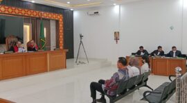 Saat ketiga terdakwa Jalani sidang perdana di PN Tipikor Palembang, Kamis (22/10/2026)