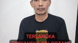 Tersangka saya diamankan. Foto: dokumen polisi.