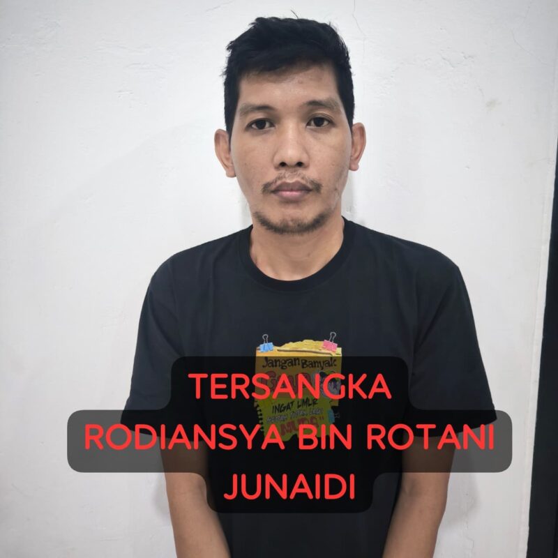 Tersangka saya diamankan. Foto: dokumen polisi.