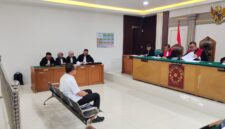 Saat JPU bacakan dakwaan terdakwa Yudi Kurniawan disidang PN Tipikor Palembang, senin (26/10/2026)