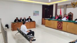 Saat JPU bacakan dakwaan terdakwa Yudi Kurniawan disidang PN Tipikor Palembang, senin (26/10/2026)