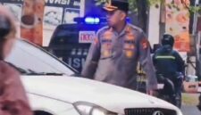 Foto : potongan video yang beredar saat wakapolrestabes Palembang Mengurai kemacetan Kemacetan