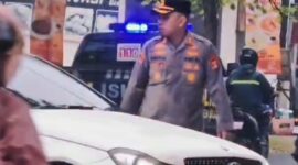 Foto : potongan video yang beredar saat  wakapolrestabes Palembang Mengurai kemacetan Kemacetan