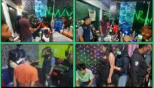 fhoto (ist/humas respa) : tim gabungan polres pagar alam gerebek salah satu tempat hiburan malam