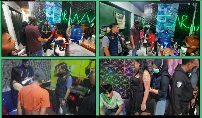 fhoto (ist/humas respa) : tim gabungan polres pagar alam gerebek salah satu tempat hiburan malam