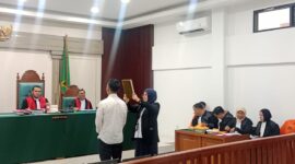 Saat saksi dihadirkan di sidang PN Palembang, Senin (26/9/2026)