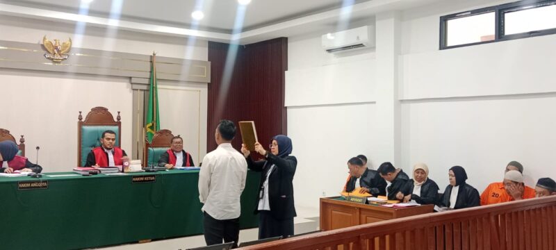 Saat saksi dihadirkan di sidang PN Palembang, Senin (26/9/2026)
