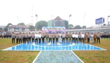 Apel gelar pasukan Operasi Patuh Musi 2026 di lapangan Mapolda Sumsel.