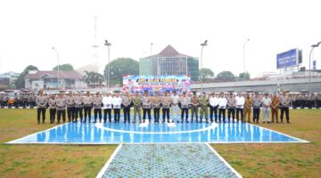 Apel gelar pasukan Operasi Patuh Musi 2026 di lapangan Mapolda Sumsel.