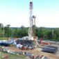 Rig PDSI #43.3/AB1500-E milik PT Pertamina Drilling Services Indonesia (Pertamina Drilling) saat beroperasi pada pengeboran sumur pengembangan BNG-084 di Struktur Benuang, Field Adera, Sumatera Selatan. 27/10/2026. Foto: PDSI