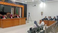 Saat dua terdakwa dihadirkan disidang PN Tipikor Palembang, Rabu (28/10/2026)