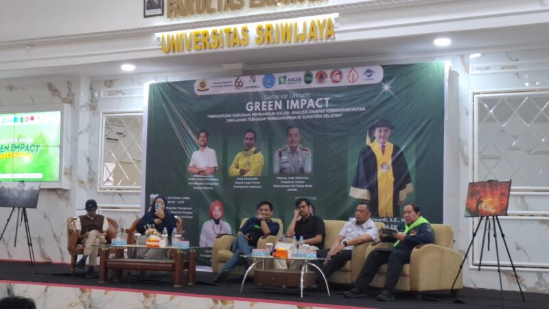 Soroti Dampak Buruk Karhutla Sumsel, Mafesripala Gelar Seminar Umum Green Impact di Unsri Palembang