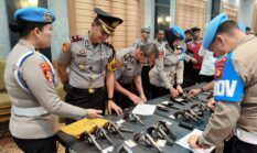 Gaktibplin, Tes Urien Hingga Puluhan Senjata Api Personil Polres Muba di Periksa