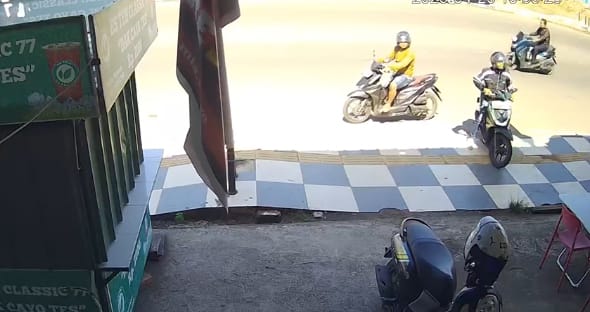 Foto pelaku terekam cctv
